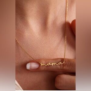 333. 18k Gold plated stainless steel 'Mama' Necklace